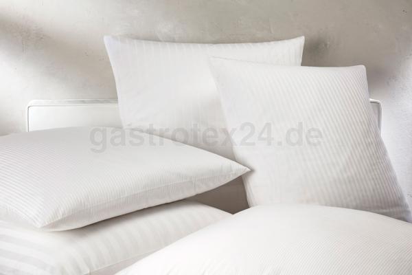 Hotel Bettwäsche weiß 20 mm Satin Streifen